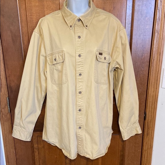 Carhartt Vintage Heavy Duty Cotton Canvas Button Up Work Shirt Size X Large - Picture 1 of 13